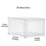 LXLXXL Storage Bins with Lids, 6 Pack Clear Plastic Storage Containers with Magnetic Acrylic Door, 19 Qt Stackable Storage Box for Home,Office Organizing LXLXXL