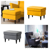 WEICHUAN Black Round Solid Wood Replacement Sofa Couch Chair Ottoman Loveseat Coffee Table Cabinet Furniture Wood Legs Wood Furniture Legs(4" Set of 4) WEICHUAN