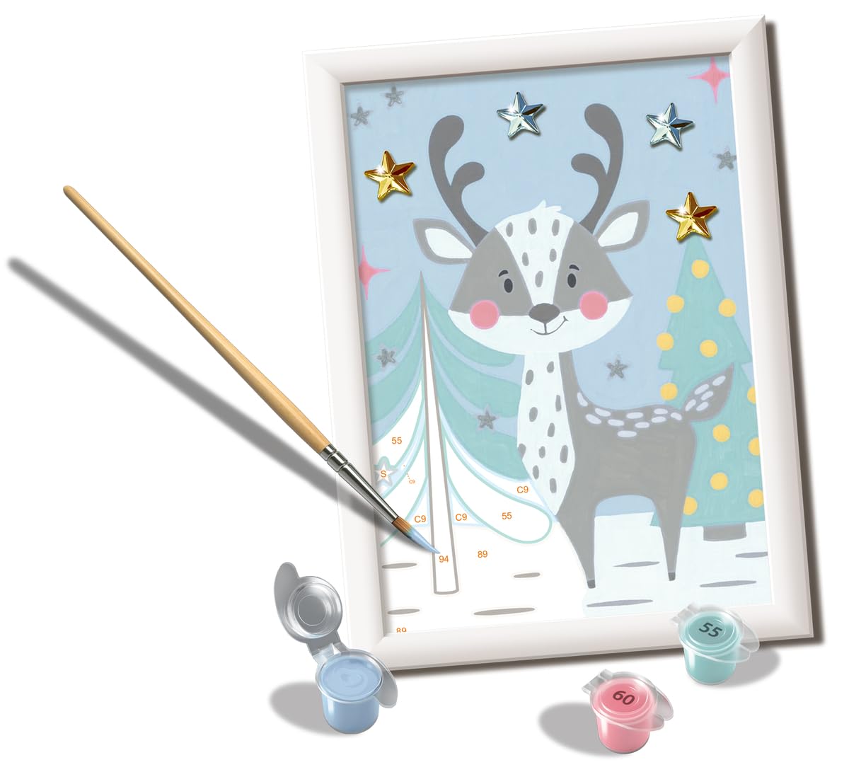 Ravensburger CreArt Cute Deer Paint by Numbers Kit for Kids - 20260 - Painting Arts and Crafts for Ages 7 and Up Ravensburger