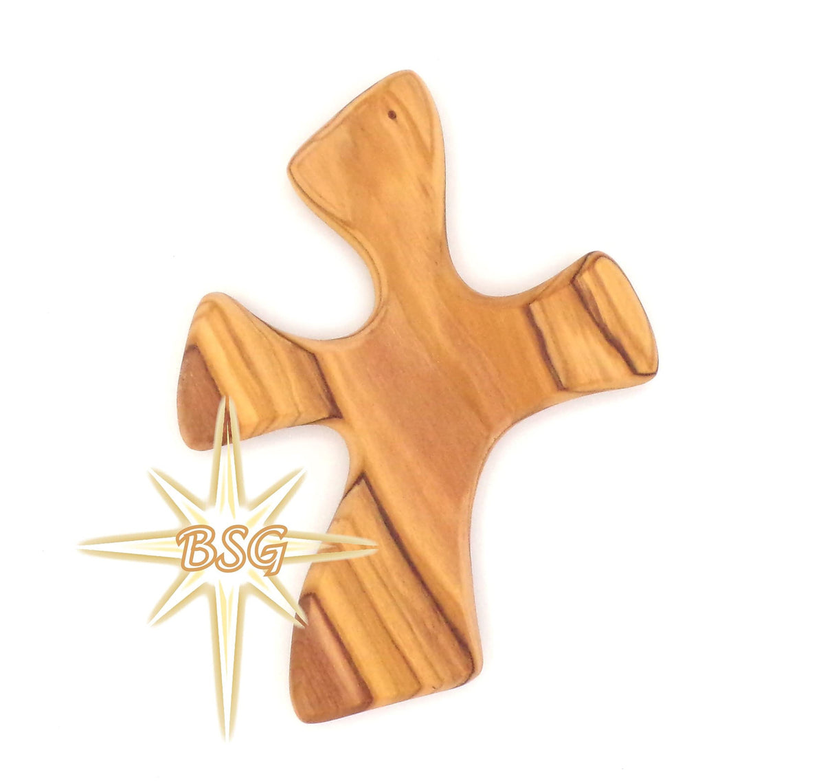 Dacaret Factory Healing Cross | Olive wood | 5'' fits in the hand for praying | Confirmation, First Communion Gifts | Loss of a dear one | Memorial | Christmas Gift (Without Engraving) Dacaret Factory