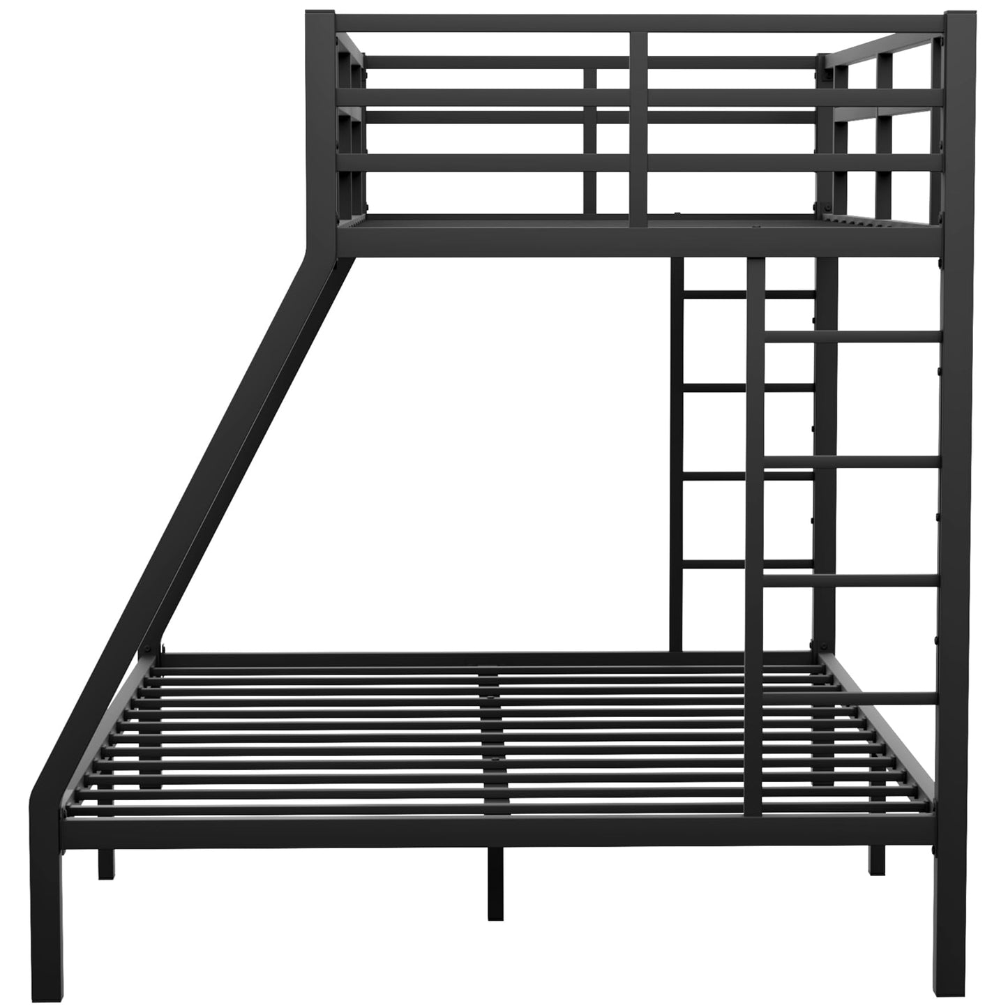 TIHWOALL Latest Upgrade & Stronger Twin XL Over Queen Bunk Bed, Heavy Duty Thickened More Rust-Proof Metal Steel Bunk Queen Bed with Enhanced Legs & Slats (Easier Assembly) (Twin XL Over Queen)