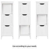 Yaheetech Bathroom Floor Cabinet, Wooden Storage Cabinet with 2 Drawers, Multifunctional Side Organizer Rack Stand Table, White Yaheetech
