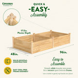 Greenes Fence Original Cedar Raised Garden Bed, 4' x 8' x 17.5" - Made in USA with North American Cedar Greenes Fence