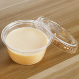 TashiBox 2 oz 100 Sets Disposable Plastic Cups with Lids, Jello Shot Cups Souffle Cups… TashiBox