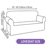 ZNSAYOTX Super Stretch Couch Cover Love Seat Sofa Covers for Living Room Dogs Pet Friendly Furniture Protector Spandex Loveseat Slipcovers with Anti Slip Foam Sticks (White, Loveseat) ZNSAYOTX