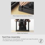 IRIS USA 3-Shelf Heavy Duty Plastic Storage Shelves, 450lb Capacity, 38"H x 36"W x 18"D, Large Modular Shelving Unit Storage Organizer for Garage, Home, Warehouse & Gym, Storage Rack - Black Iris Ohyama