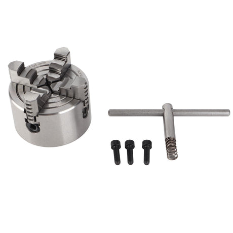 4-Jaw Metal Lathe Chuck, 4 Jaw Lathe Chuck Turning Machine Independent & Reversible Jaw 3 inch 4-Jaw Chuck Yanmis