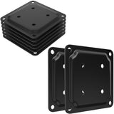 FOROIRON (8 Pack) 4" x 4" Wood Post Plate Connector, Powder-Coated Decking Post Base, Wood Fence Post Anchor Base, Deck Porch Railing Support Base FOROIRON