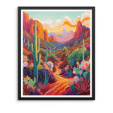Natuyalo Paint by Numbers Kit for Adults Beginners and Kids, 16" Wx20 L Canvas Pictures Drawing Acrylic Paintwork with 3 Pcs Paintbrushes, Cactus in Wilderness Natuyalo