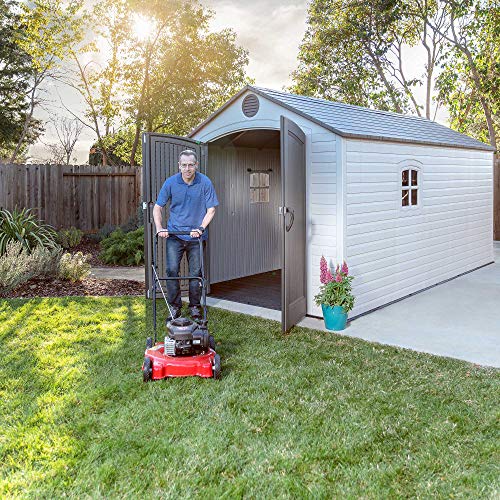 Lifetime 60075 8 x 15 Ft. Outdoor Storage Shed, Desert Sand - WoodArtSupply