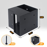 Heavy Duty Workbench Bracket Kit - 8 Pcs Steel 3-Way Right Angle Corner Brackets for DIY Custom Workbench, Shelving, Work Table, Fits 2x4 (Actual 1.5"x3.5") Wood GOOCORREC