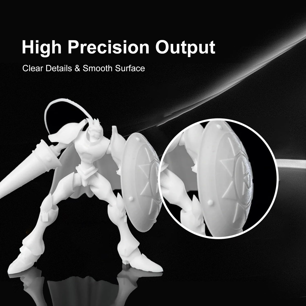 ApexMaker 3D Printer Resin White, 1000g, High Precision, Low Odor, Quick Curing Standard Photopolymer Resin, 385-405nm UV Curing 3D Printing Liquid Photopolymer Resin for LCD DLP SLA 3D Printers ApexMaker