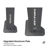 PURPLE LEAF 10' x 12' Hardtop Aluminum Gazebo with Double Metal Roof and String Lights Heavy Duty Permanent Gazebo for Patio Deck Lawn Garden All Weather Outdoor Pavilion Gazebo, Light Grey PURPLE LEAF