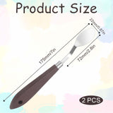 2Pcs Palette Knife No.20 Palette Knives 22mm Width Pallet Knife Stainless Steel Oval Art Paint Spatula with Wood Handle Metal Palette Knife for Oil Acrylic Canvas Mixing Spreading Cake Decorating Styquenzer