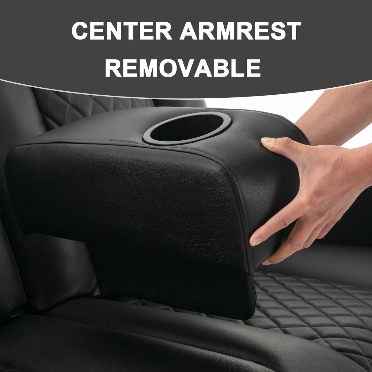 AZXZCS RV Loveseat Recliner, Wall Hugger Recliners Sofa PU Leather with Removable Armrests and Pillows for RVs, Living Rooms, and Home Theaters (Brown, Row of 2) AZXZCS