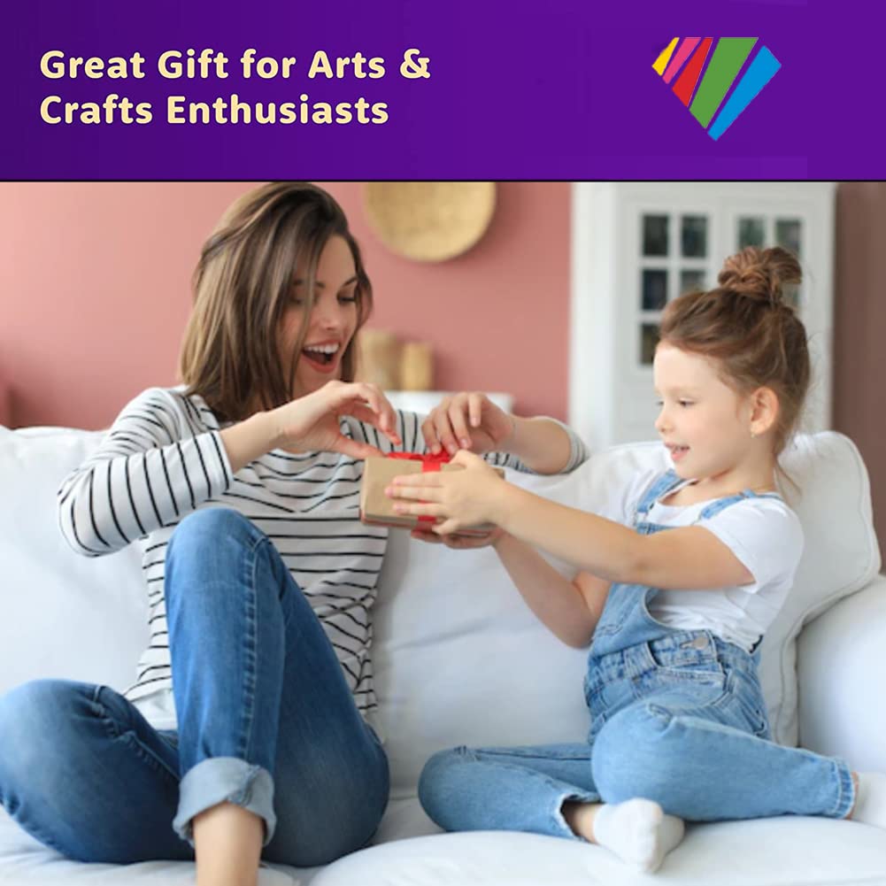 2-Piece DIY 5D Diamond Art Set for Adults or Children, Full Diamond Painting Set with the Theme of Girls Dancing with Stars and Girls in the Rain, Perfect Art Crafts for Home Wall Decoration 12"x16" OFRKE