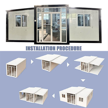 Expandable Mobile House, Prefab Home, Tiny Home, Tiny Foldable Houses, Expandable House with Bathroom & Kitchen - WoodArtSupply