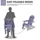 HOLTICO Kids Adirondack Chair, Accent Toddler Adirondack Chair, Folding Adirondack Chair, Outdoor Wooden Kids Fire Pit Lounge Chairs for Yard, Garden, Patio HOLTICO