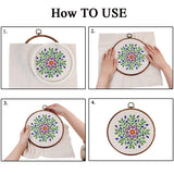 5 Pieces 8 inch Round Embroidery Hoops, Imitated Wood Plastic Display Frame for Cross Stitch Embroidery Round Hoops Arts Decoration guofa