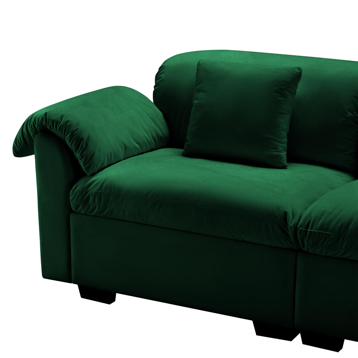 83.9-Inch Oversized 2 Seaters Cloud Couch Velvet Upholstered Deep Seat Loveseat Sofa Couch for Home Apartment Living Room Bedroom, Modern Love Seat Sofa with Fluffy Pillow Armrests and Storage Space ERYE