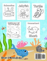 My First Ocean Theme Coloring Book: 50 Bold and Easy Designs | Perfect Gift for Babies, Toddlers, and Kids ages 1-2 and 2-4 (My First Toddler Coloring Books) WoodArtSupply