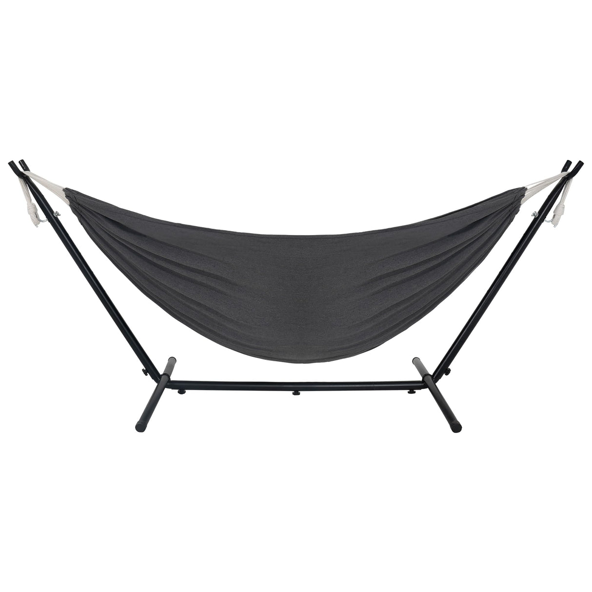 Lazy Daze Hammocks Double Hammock with 9ft Space-Saving Steel Stand Includes Portable Carrying Case, 450 Pounds Capacity (Dark Grey) Lazy Daze Hammocks