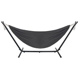 Lazy Daze Hammocks Double Hammock with 9ft Space-Saving Steel Stand Includes Portable Carrying Case, 450 Pounds Capacity (Dark Grey) Lazy Daze Hammocks
