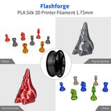 Flashforge 3D Printer Filament Silk PLA 1.75mm 1kg Spool-Dimensional Accuracy +/- 0.02mm (Metal Grey) FLASHFORGE