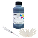 Aomya Ink Refill Kit 250ml Black Universal Dye Bulk Ink for Canon HP Epsn Brother Inkjet Printers Refillable Cartridge CISS CIS System (9 oz) with Syringe&Glove… Aomya
