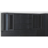 Strongway Steel Garage Storage System with Drawers, Pegboard, Shelves, Tabletop, 2 Rolling Cabinets, 81.5in. x 75.7in. Strongway