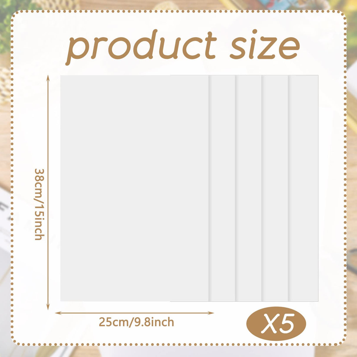 Taiyin 5 Pieces Mounting Board No Acid Sticky Board for Cross Stitch Self Adhesive Cross Stitch Supplies for Framing Picture Embroidery Needlework Craft (15 x 9.8 Inch) Taiyin