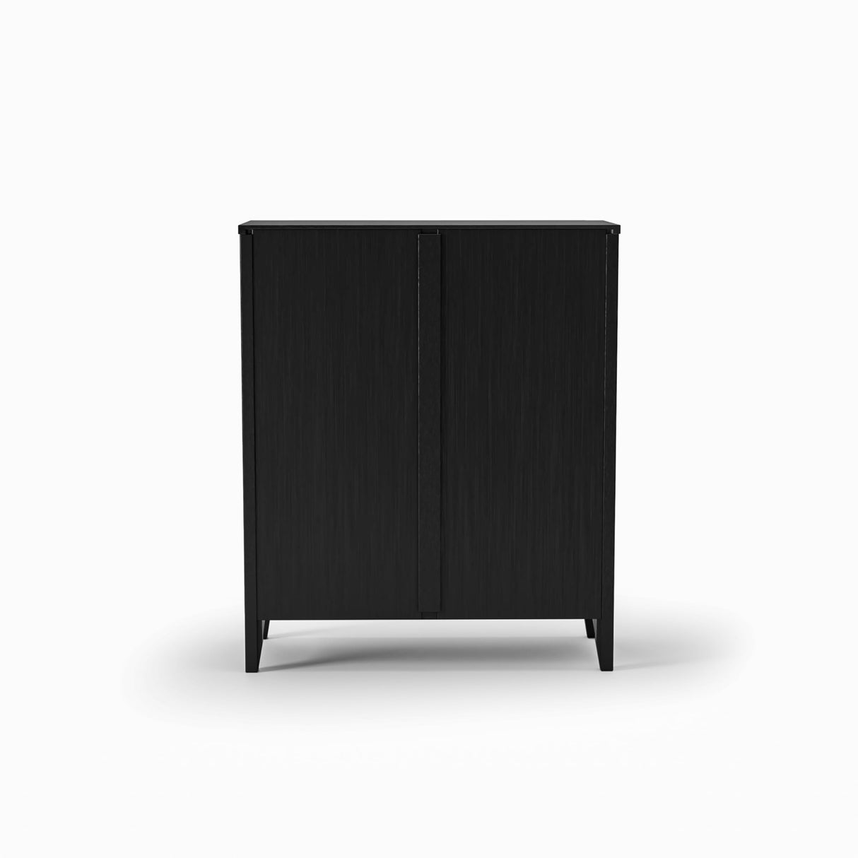 Camaflexi Shaker Style 3 Shelf Bookcase/Solid Wood / 36" High/Adjustable Shelving/Closed Back/Display Bookshelf for Living Room, Bedroom, Home and Office, Black Camaflexi