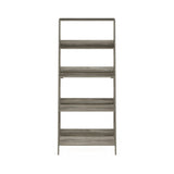 Furinno Ladder Bookcase Display Shelf, 5-Tier, French Oak Furinno