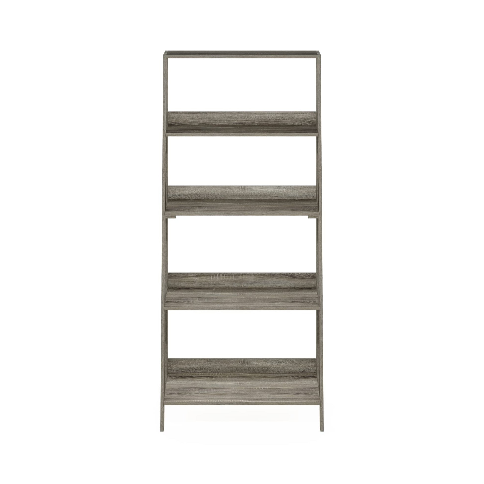 Furinno Ladder Bookcase Display Shelf, 5-Tier, French Oak - WoodArtSupply