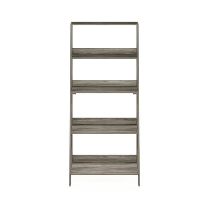 Furinno Ladder Bookcase Display Shelf, 5-Tier, French Oak - WoodArtSupply