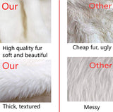 AOGU 48 Inch Faux Fur Christmas Tree Skirt White Plush Skirt for Merry Christmas Party Christmas Tree Decoration AOGU