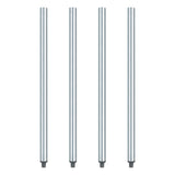 DuraSteel Galvanized Legs for Work Table - 33.5 inch Replacement Galvanized Legs - Fits Commercial Food Prep Stainless Steel Utility Table or Maple Wood Worktable, Silver DuraSteel