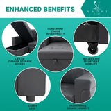 Naomi Home Jenny Sectional Sofa Sleeper with Storage Chaise, Tufted Pull Out Couch with Storage, Sectional Sofa Bed, L-Shaped Reversible Sleeper Sofa with Storage, Dark Gray,Air Leather Naomi Home