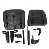 YILIKISS Universal Adjustable Forklift Seat with Safety Belt and Armrest,Adjustable Backrest Tractor Seat Replacement for Tractor Excavator, Skid Loader, Backhoe Dozer Telehandler YILIKISS