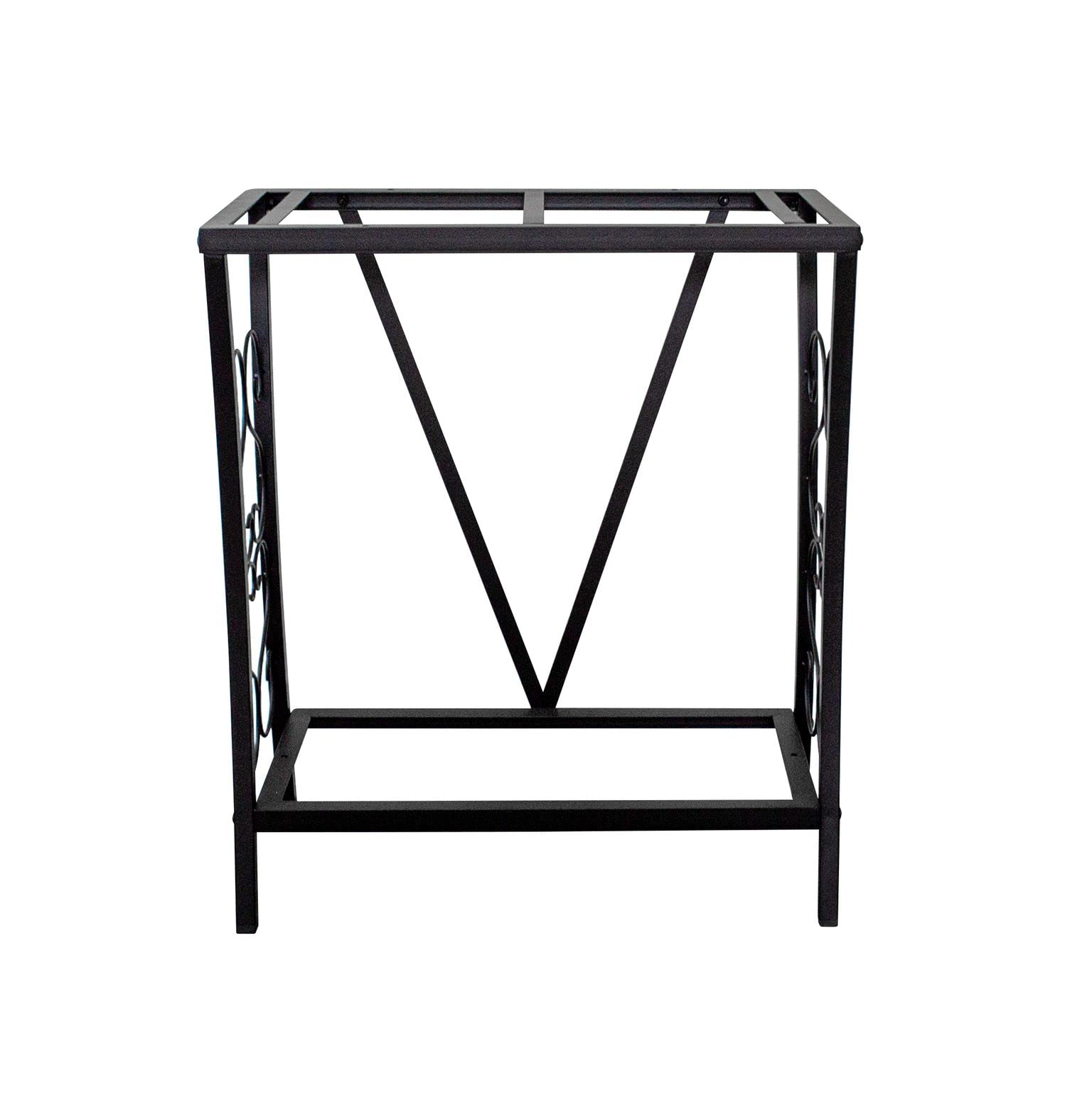 Aquatic Fundamentals 20 Gallon Metal Aquarium Stand, 24.3" L x 12.5" W, Black - WoodArtSupply