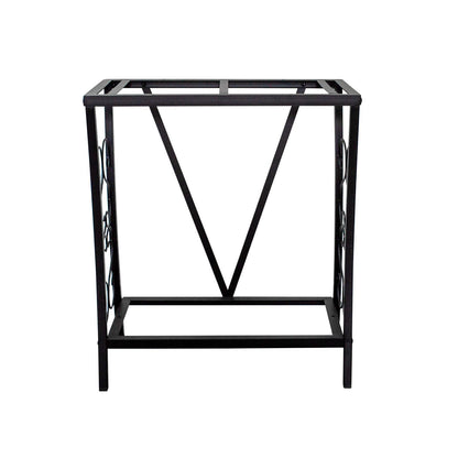 Aquatic Fundamentals 20 Gallon Metal Aquarium Stand, 24.3" L x 12.5" W, Black - WoodArtSupply