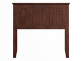AFI, Nantucket Twin Solid Wood Panel Headboard with Attachable Charger, Walnut AFI