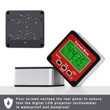 LOUISWARE Digital Inclinometer Angle Finder Gauge, IP54 Digital Electronic Protractor Bevel Gauge, Inclinometer Angle Cube Level Box with LCD screen for Woodworking,Table Saw and etc LOUISWARE