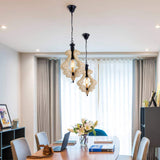 PUUPA Kitchen Light Fixtures,Farmhouse Pendant Light Single Adjustable Rustic Wooden Hanging Island Chandelier PUUPA