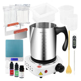 Fast METL Soap Making Kit with Electronic Hot Plate, All-in-One Soap Making Supplies with Melt & Pour Soap Base, Pouring Pot, Mold & Tools for Adults and Beginners Soap Craft FAST MELT