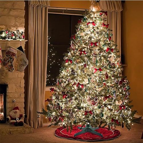 Heavy Duty Rotating Christmas Tree Stand, 360° Base for Artificial Trees Up to 9.8ft (3m), Sturdy Support for Holiday Decor, Easy Assembly & Storage Generic