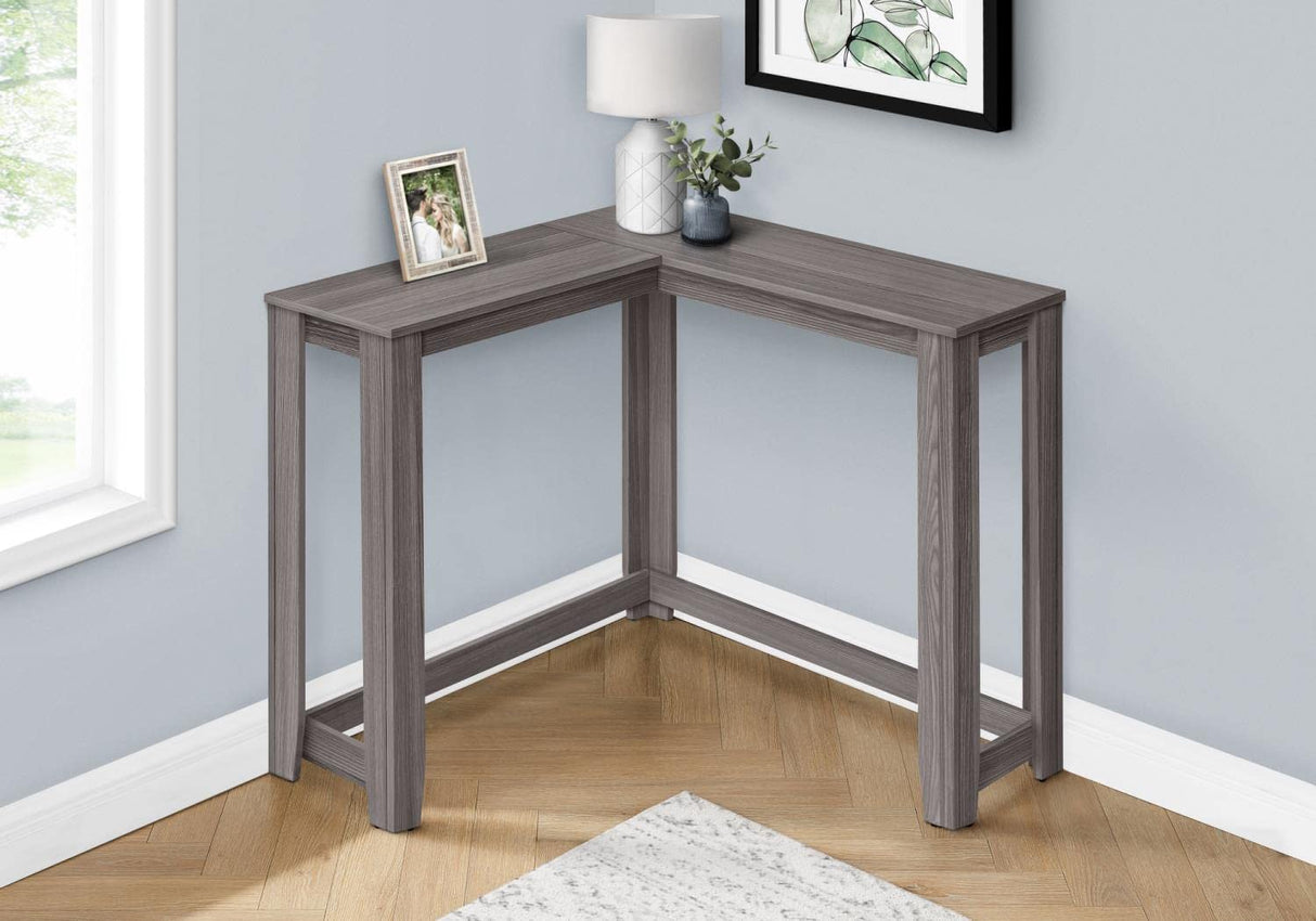Monarch Specialties 3658 Accent Table, Console, Entryway, Narrow, Corner, Living Room, Bedroom, Laminate, Grey, Contemporary, Modern Table-36, 35.5" L x 35.5" W x 32" H Monarch Specialties