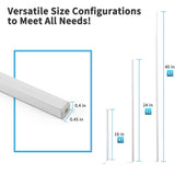 Art3d LED Recessed Lighting Kit - 6pcs Self-adhesive White LED Light with Smart Switch, 3000k Touching Switch Light for Wood Slat Wall Panels, Headboards, Stairs, Home decor, Under Cabinet Strip Light Art3d