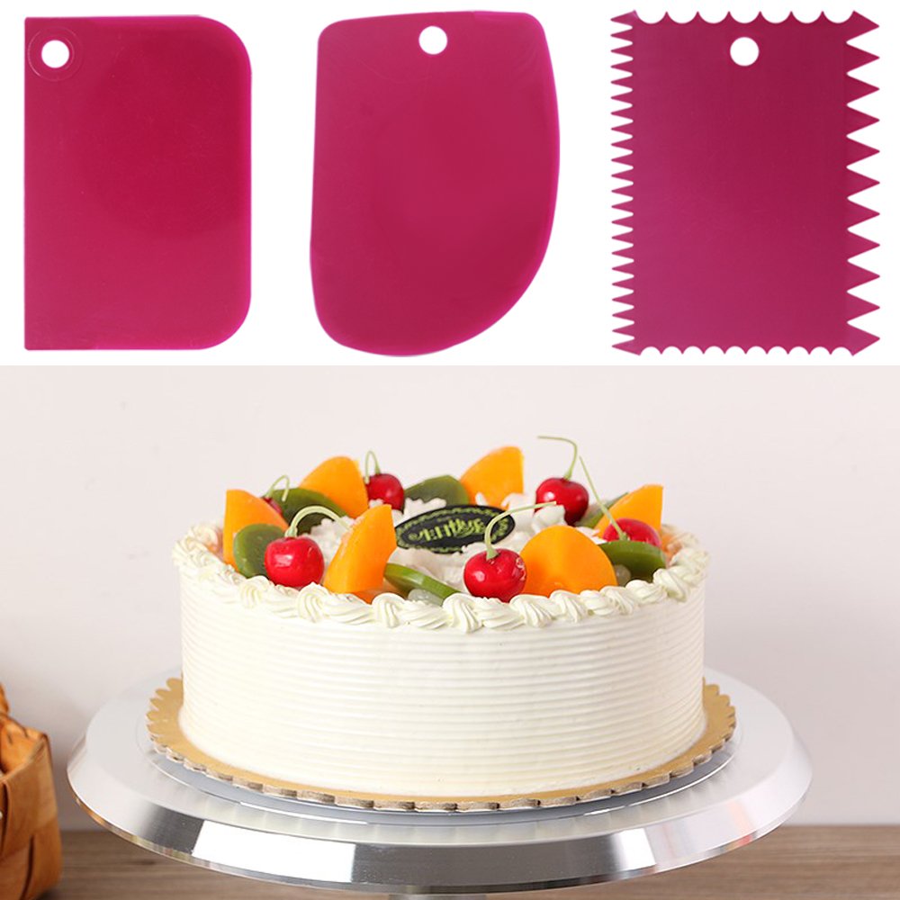 Cake Scraper Smoother Tool Set, DaKuan 12 pcs Cake Smoothing Cutter Plate Tool Combo, Cake Icing Scrapper Cake Edge Decorating Tool. DaKuan
