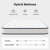Novilla 8 inch Twin Mattress for Kids,Foam and Spring Hybrid Mattresses Twins for Comfortable Sleep,Steel Coils for Durable Support,CertiPUR-US Certified Foam,Youth/Guest Rooms,Twin Mattress in a Box Novilla